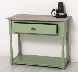 Consola cu 1 sertar de la Rustic Butique PS30 - Culoare Top_P067 - Culoare Corp_P054 - DUBLU COLOR