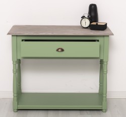 Consola cu 1 sertar de la Rustic Butique PS30 - Culoare Top_P067 - Culoare Corp_P054 - DUBLU COLOR