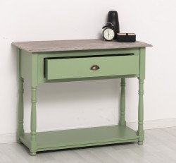 Consola cu 1 sertar de la Rustic Butique PS30 - Culoare Top_P067 - Culoare Corp_P054 - DUBLU COLOR