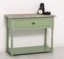 Consola cu 1 sertar de la Rustic Butique PS30 - Culoare Top_P067 - Culoare Corp_P054 - DUBLU COLOR