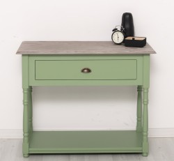 Consola cu 1 sertar de la Rustic Butique PS30 - Culoare Top_P067 - Culoare Corp_P054 - DUBLU COLOR