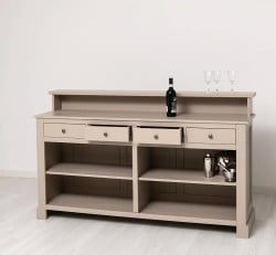 Bar cu 4 sertare, 4 compartimente deschise de la Studio Szel PS578 - Culoare_P023 - VOPSIT
