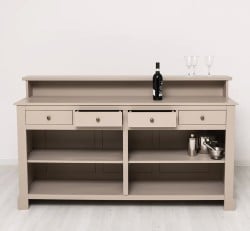 Bar cu 4 sertare, 4 compartimente deschise de la Studio Szel PS578 - Culoare_P023 - VOPSIT