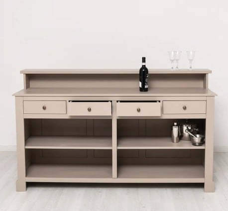 Bar cu 4 sertare, 4 compartimente deschise de la Studio Szel PS578 - Culoare_P023 - VOPSIT