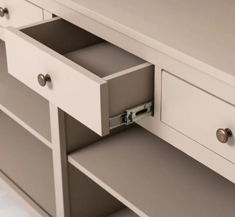 Bar cu 4 sertare, 4 compartimente deschise de la Studio Szel PS578 - Culoare_P023 - VOPSIT