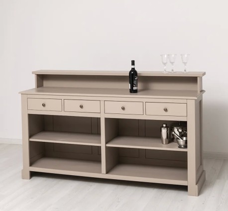 Bar cu 4 sertare, 4 compartimente deschise de la Studio Szel PS578 - Culoare_P023 - VOPSIT