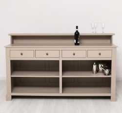Bar cu 4 sertare, 4 compartimente deschise de la Studio Szel PS578 - Culoare_P023 - VOPSIT