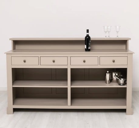Bar cu 4 sertare, 4 compartimente deschise de la Studio Szel PS578 - Culoare_P023 - VOPSIT