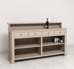 Bar cu 4 sertare, 4 compartimente deschise de la Studio Szel PS578 - Culoare_P023 - VOPSIT