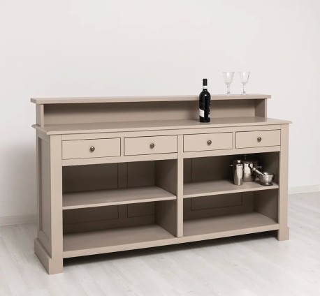 Bar cu 4 sertare, 4 compartimente deschise de la Studio Szel PS578 - Culoare_P023 - VOPSIT