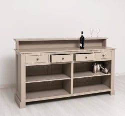 Bar cu 4 sertare, 4 compartimente deschise de la Studio Szel PS578 - Culoare_P023 - VOPSIT