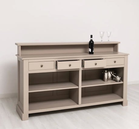 Bar cu 4 sertare, 4 compartimente deschise de la Studio Szel PS578 - Culoare_P023 - VOPSIT