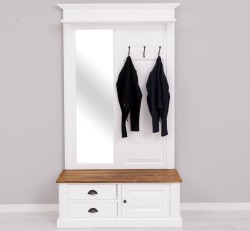 Cuier ornamentat cu oglinda, 1 usa, 2 sertare de la Studio Szel PS539 - Culoare Top_P064 - Culoare Corp_P004 - DUBLU COLOR