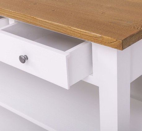 Consola cu 2 rafturi, 3 sertare de la Studio Szel PS09 - Culoare Top_P082 - Culoare Corp_P004 - DUBLU COLOR