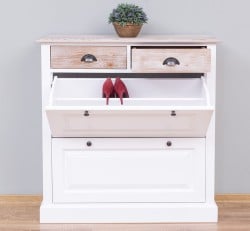 Pantofar cu 2 usi, 2 sertare PS358 - Culoare Top_P071 - Culoare Corp_P004 - Culoare Sertare_P071 - DUBLU COLOR