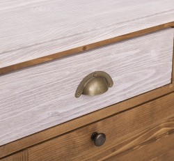 Pantofar cu 2 usi, 2 sertare PS358 - Culoare Top_P080 - Culoare Corp_P001 - Culoare Sertare_P080 - DUBLU COLOR
