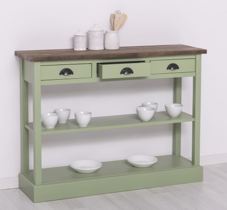 Consola cu 3 sertare si 1 polita de la Studio Szel PS513 - Culoare Top_P066 - Culoare Corp_P054 - DUBLU COLOR