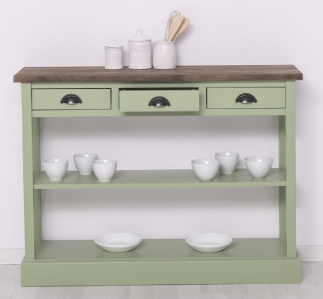 Consola cu 3 sertare si 1 polita de la Studio Szel PS513 - Culoare Top_P066 - Culoare Corp_P054 - DUBLU COLOR