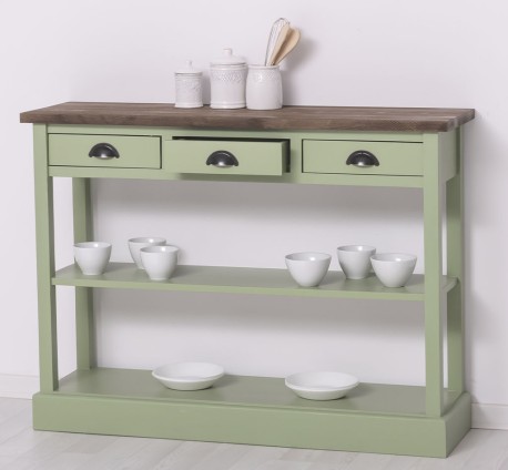 Consola cu 3 sertare si 1 polita de la Studio Szel PS513 - Culoare Top_P066 - Culoare Corp_P054 - DUBLU COLOR