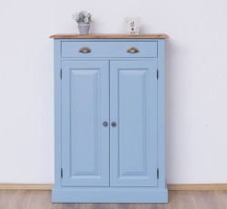 Dulap cu 2 usi si 1 sertar, blat stejar de la Studio Szel PS422 - Culoare Top_P089 - Culoare Corp_P053 - DUBLU COLOR