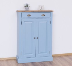 Dulap cu 2 usi si 1 sertar, blat stejar de la Studio Szel PS422 - Culoare Top_P089 - Culoare Corp_P053 - DUBLU COLOR