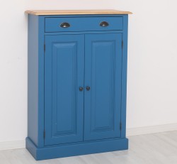 Dulap cu 2 usi si 1 sertar, blat stejar de la Studio Szel PS422 - Culoare Top_P061 - Culoare Corp_P045 - DUBLU COLOR