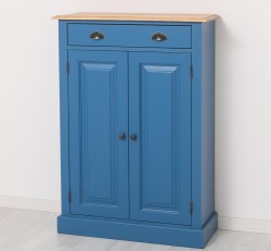Dulap cu 2 usi si 1 sertar, blat stejar de la Studio Szel PS422 - Culoare Top_P061 - Culoare Corp_P045 - DUBLU COLOR