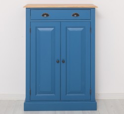 Dulap cu 2 usi si 1 sertar, blat stejar de la Studio Szel PS422 - Culoare Top_P061 - Culoare Corp_P045 - DUBLU COLOR