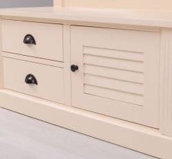 Cuier cu design Shutter cu oglinda, doua sertare, 1  usa de la Studio Szel PS722 - Culoare_P025A - VOPSIT ANTICHIZAT 