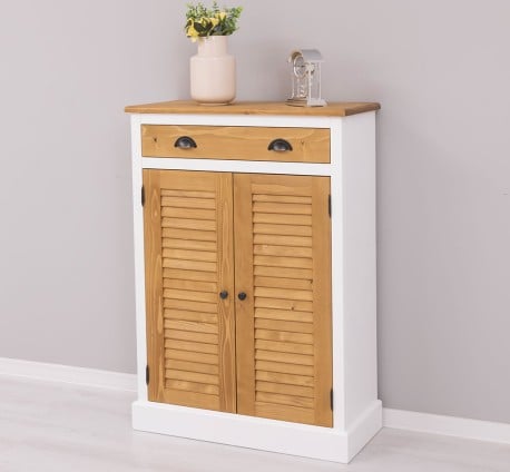 Comoda cu 2 usi si 1 sertar, Colectia Shutter de la Studio Szel PS572 - Culoare Top_P002 - Culoare Corp_P004 - Culoare Usi si Sertare_P002 - DUBLU COLOR