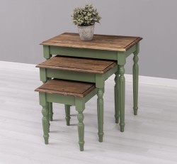 Set 3 mese cafea de la Studio Szel PS80 - Culoare Top_P064 - Culoare Corp_P038 - DUBLU COLOR