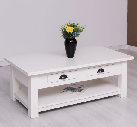 Masa cafea cu 2 sertare 120x65x45cm de la Studio Szel PS131 - Culoare_P039 - VOPSIT