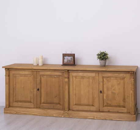 Bufet mare cu 4 usi, BAS, Colectia Directoire de la Studio Szel PS72BAS - Culoare Ext._P002 / Culoare Int._P081 - DUBLU COLOR