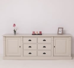 Bufet cu 2 usi, 6 sertare, BAS, Colectia Directoire de la Studio Szel PS295BAS - Culoare Ext._P024 / Culoare Int._P002 - DUBLU COLOR