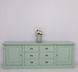 Bufet cu 2 usi, 6 sertare, BAS, Colectia Directoire de la Studio Szel PS295BAS - Culoare Ext._P092 / Culoare Int._P004 - DUBLU COLOR
