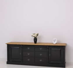 Bufet cu 2 usi, 6 sertare, BAS, Colectia Directoire de la Studio Szel PS295BAS - Culoare Top_P002 - Culoare Corp_P150 - DUBLU COLOR