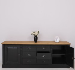 Bufet cu 2 usi, 6 sertare, BAS, Colectia Directoire de la Studio Szel PS295BAS - Culoare Top_P002 - Culoare Corp_P150 - DUBLU COLOR