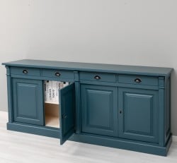 Bufet cu 4 usi si 4 sertare, Colectia Directoire de la Studio Szel PS16BAS - Culoare Ext._P051 / Culoare Int._P025 - DUBLU COLOR
