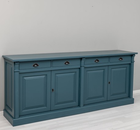 Bufet cu 4 usi si 4 sertare, Colectia Directoire de la Studio Szel PS16BAS - Culoare Ext._P051 / Culoare Int._P025 - DUBLU COLOR