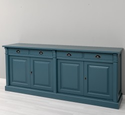 Bufet cu 4 usi si 4 sertare, Colectia Directoire de la Studio Szel PS16BAS - Culoare Ext._P051 / Culoare Int._P025 - DUBLU COLOR