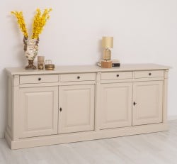 Bufet cu 4 usi si 4 sertare, Colectia Directoire de la Studio Szel PS16BAS - Culoare Ext._P024 / Culoare Int._P050 - DUBLU COLOR