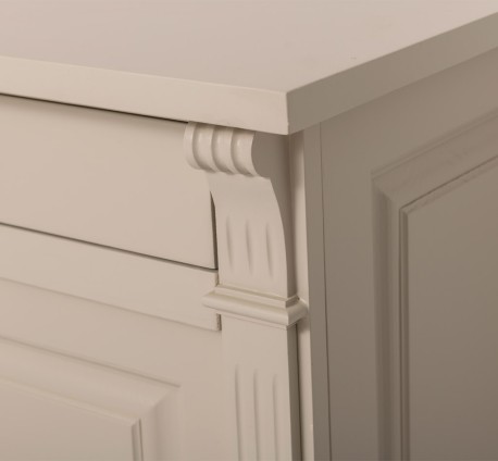 Bufet cu 4 usi si 4 sertare, Colectia Directoire de la Studio Szel PS16BAS - Culoare Ext._P024 / Culoare Int._P050 - DUBLU COLOR