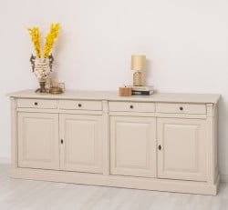 Bufet cu 4 usi si 4 sertare, Colectia Directoire de la Studio Szel PS16BAS - Culoare Ext._P024 / Culoare Int._P050 - DUBLU COLOR