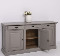Bufet cu 3 usi, 3 sertare, BAS Colectia Directoire de la Studio Szel PS23BAS - Culoare Ext._P030 / Culoare Int._P001 - DUBLU COLOR