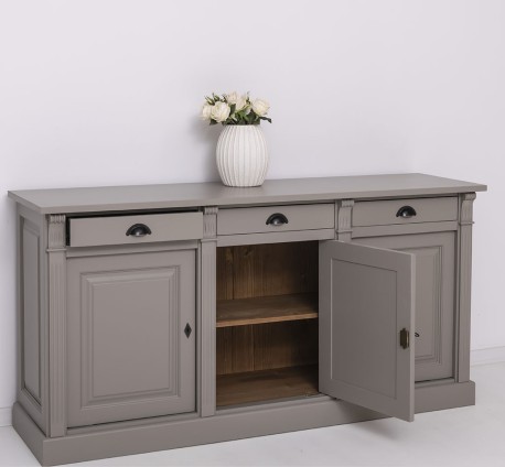 Bufet cu 3 usi, 3 sertare, BAS Colectia Directoire de la Studio Szel PS23BAS - Culoare Ext._P030 / Culoare Int._P001 - DUBLU COLOR