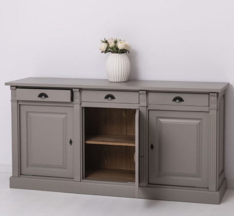 Bufet cu 3 usi, 3 sertare, BAS Colectia Directoire de la Studio Szel PS23BAS - Culoare Ext._P030 / Culoare Int._P001 - DUBLU COLOR