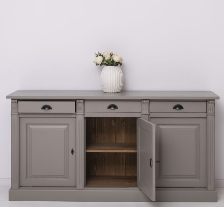 Bufet cu 3 usi, 3 sertare, BAS Colectia Directoire de la Studio Szel PS23BAS - Culoare Ext._P030 / Culoare Int._P001 - DUBLU COLOR