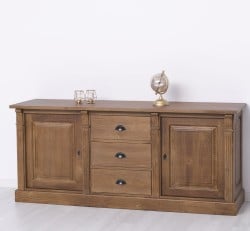 Bufet cu 2 usi, 3 sertare, BAS, Colectia Directoire de la Studio Szel PS56BAS - Culoare Ext._P084 / Culoare Int._P025 - DUBLU COLOR