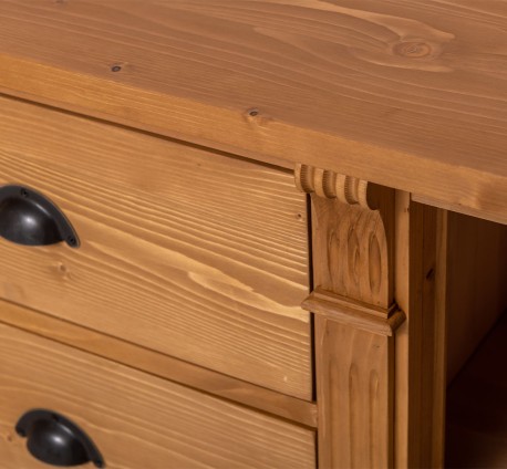 Bufet cu 2 usi, 3 sertare, BAS, Colectia Directoire de la Studio Szel PS56BAS - Culoare_P002 - CERUIT