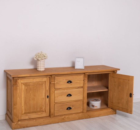 Bufet cu 2 usi, 3 sertare, BAS, Colectia Directoire de la Studio Szel PS56BAS - Culoare_P002 - CERUIT
